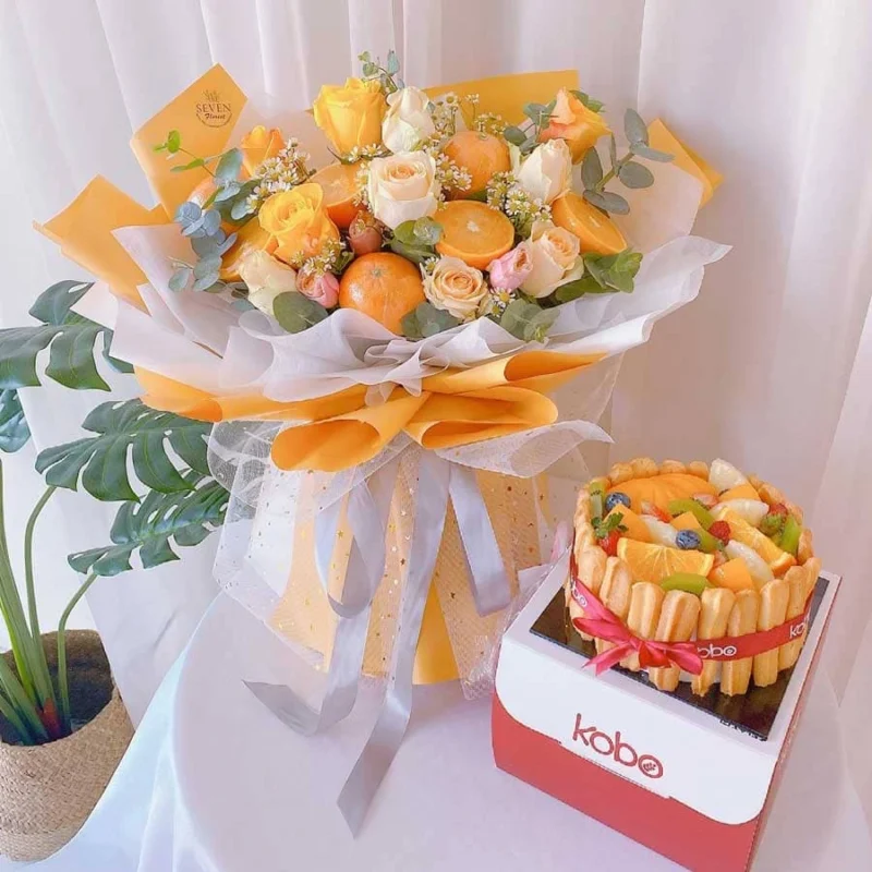 seven florist flower cake orange 01a 1