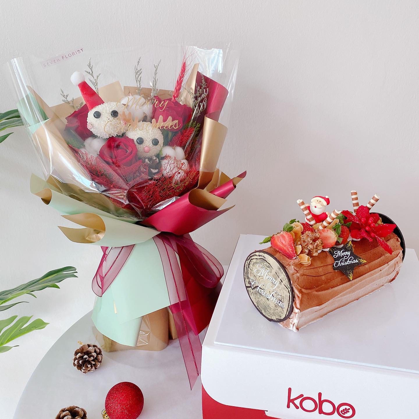 seven florist christmas flower cake package 03