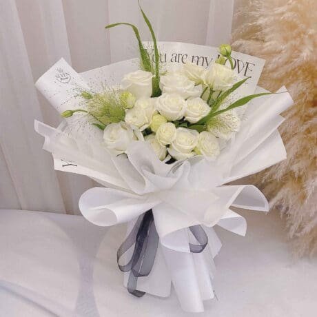 seven florist fairytale forever white rose