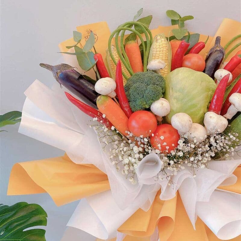 seven florist vegetables bouquet 03a