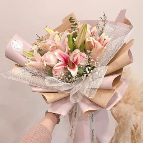 seven florist pink lilies 01a
