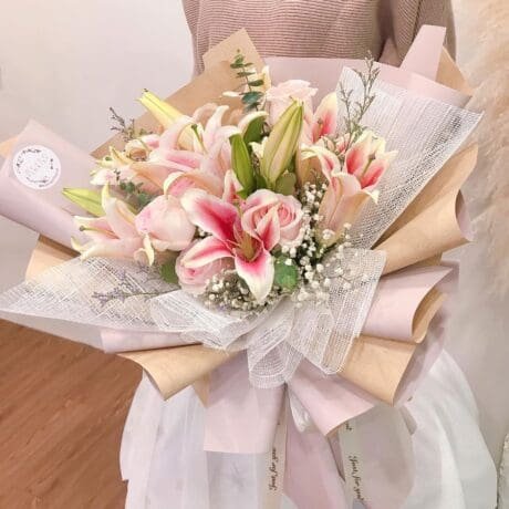 seven florist pink lilies 02a