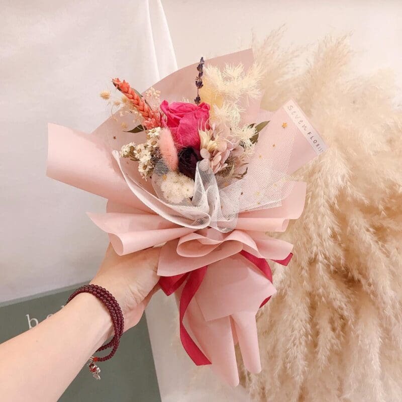 seven florist preseved flower single cherry