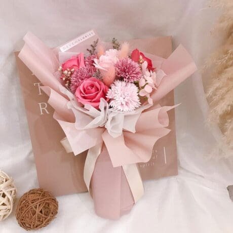 seven florist soap flower pink mix 01a 1