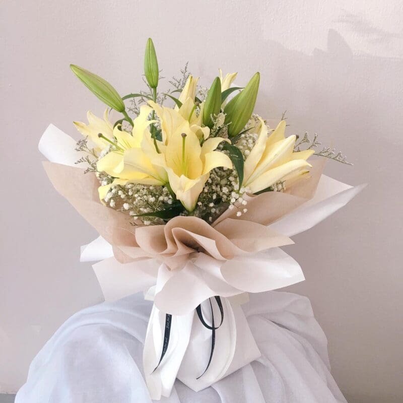 seven florist yellow lilies 01