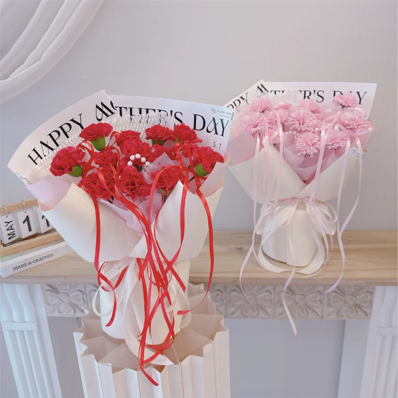 seven florist carnation serenade soap flower pink 03