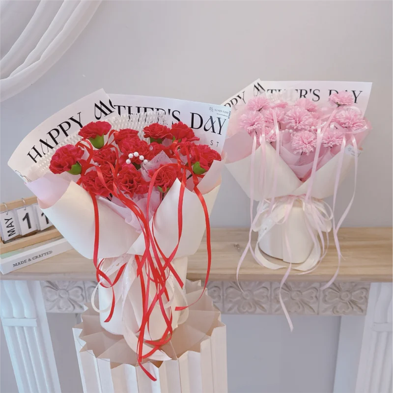 seven florist carnation serenade soap flower pink 03