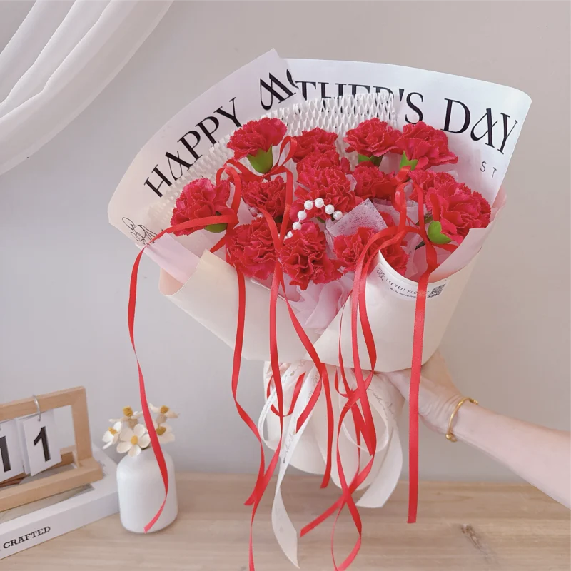 seven florist carnation serenade soap flower pink 04