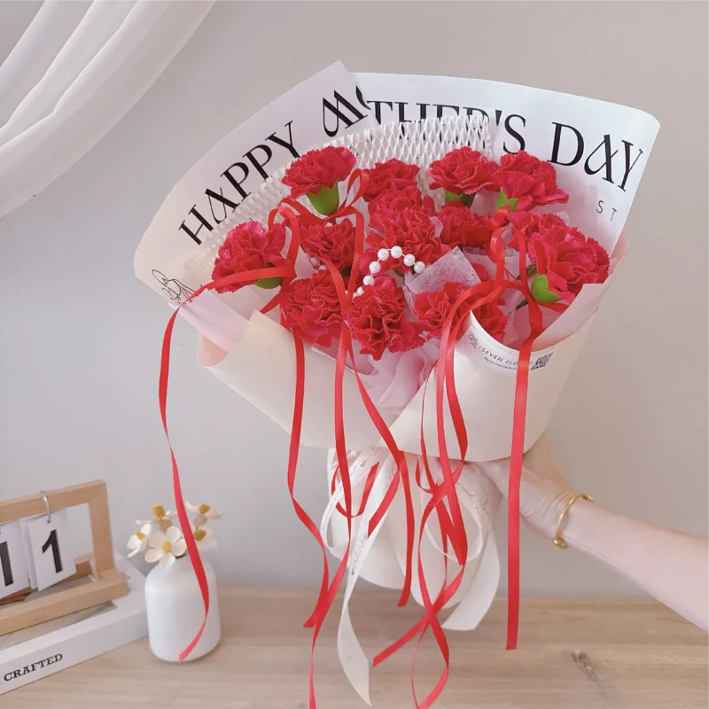 seven florist carnation serenade soap flower pink 04