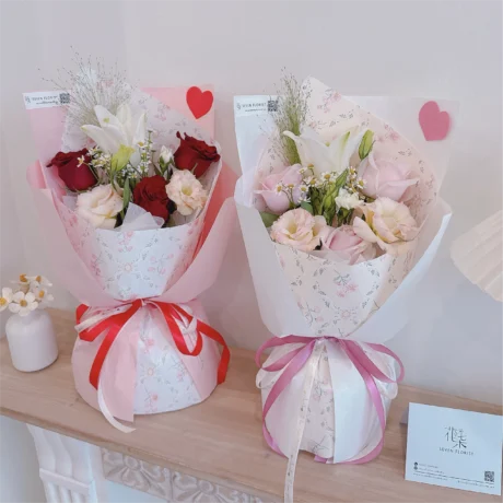 seven florist lily roses red 03