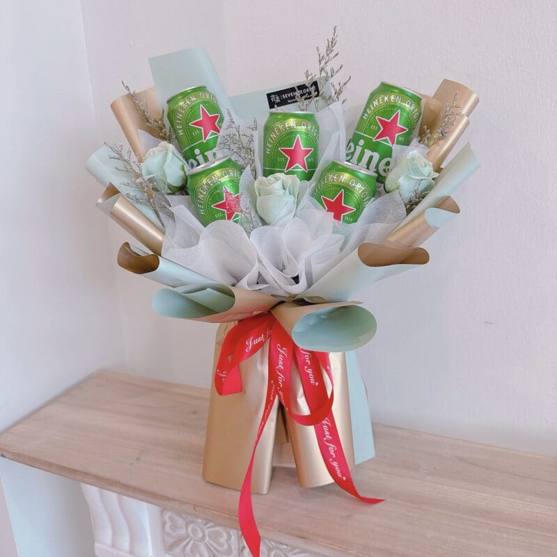 seven florist beers bouquet heineken