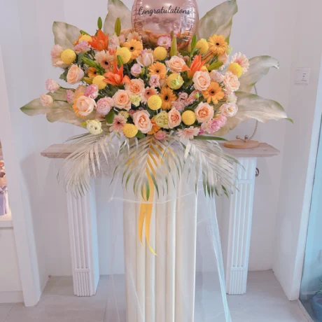 seven florist bloom brilliance flower stand champagne 01