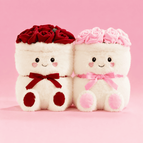 Red rose muffin lamb plush toy gift set Seven Florist Puchong