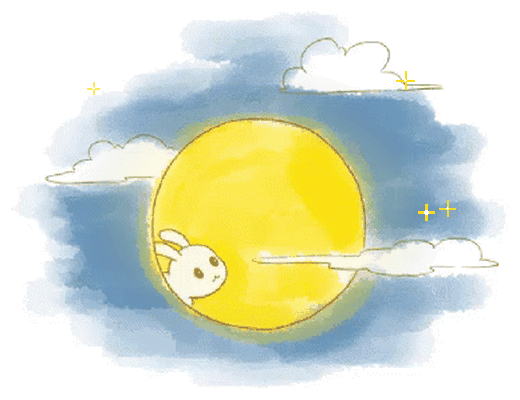 Mid Autumn Rabbit White GIF