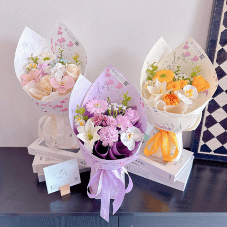 White soap flower bouquet Meet You Everyday gift Seven Florist Puchong